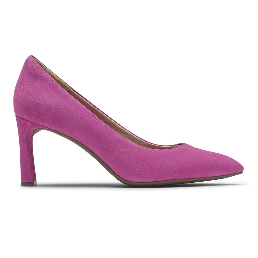 Pantofi Cu Toc Rockport Dama Total Motion Sheehan Heel Violet Deschis - Romania 5802-XGKEP